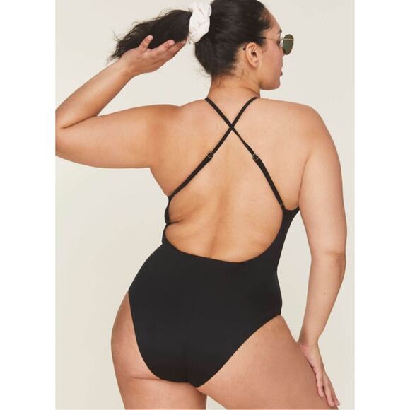 Andie Swim The Asbury Eco Nylon One Piece Swimsuit in Black S NWT - Picture 1 of 6